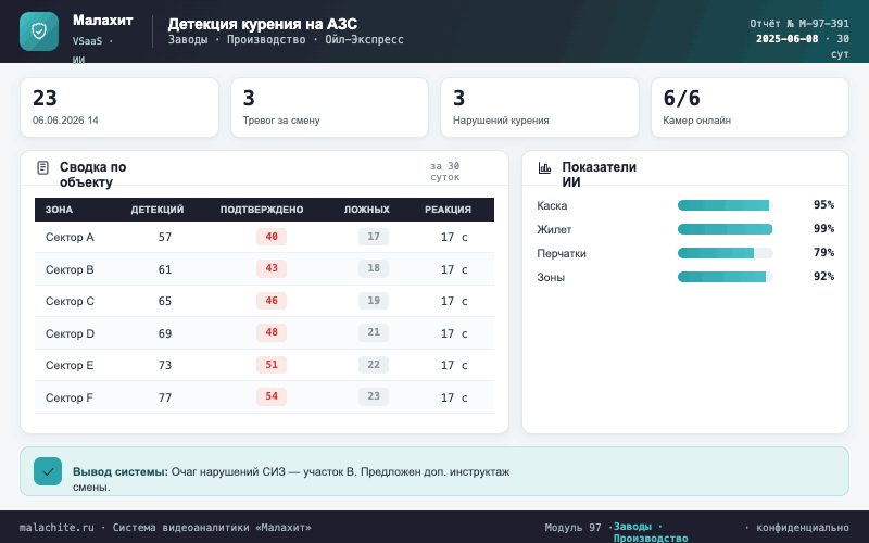 Отчёт за период — Система Малахит